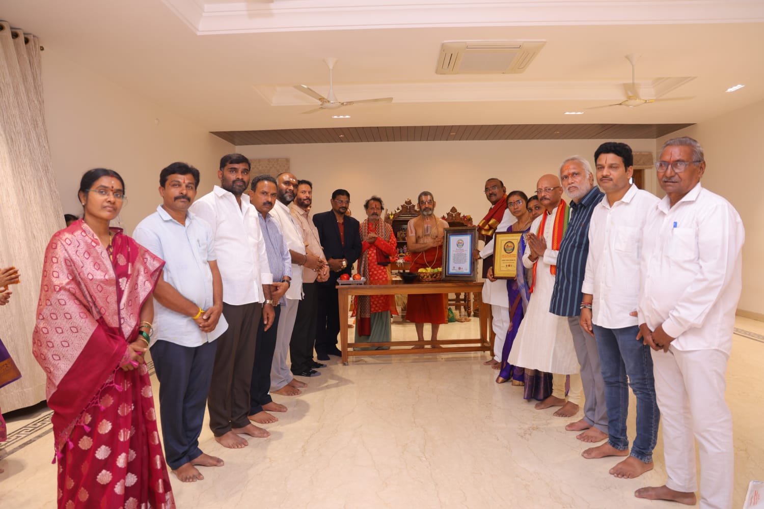 Historic Honour — AISKA Receives Wonder Book of Records International Award at the Divine Hands of Sri Sri Sri Tridandi Chinna Jiyar Swami